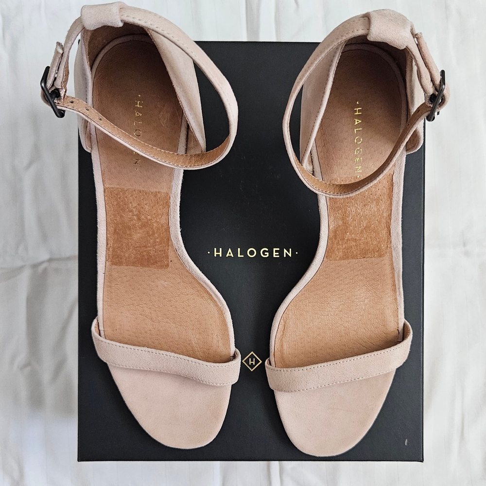 Halogen Womens Haaudrey-Lea Blush Suede Heels